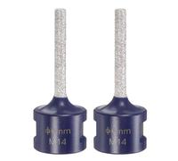 sourcing map 2pcs Diamond Finger Milling Bits 6mm (1/4") Dia M14 Thread Diamond Milling Bit for Enlarging Shaping Existing Holes in Porcelain Ceramic Tile Marble, Blue
