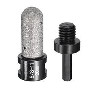 sourcing map 2pcs Diamond Finger Shaped Milling Bit 20mm 2 Holes with 5/8"-11 Thread with Conversion for Enlarging Shaping Milling Existing Holes on Marble Countertop, Black