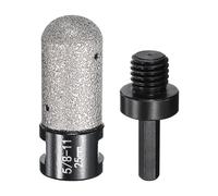 sourcing map 2pcs Diamond Finger Shaped Milling Bit 25mm 2 Holes with 5/8"-11 Thread with Conversion for Enlarging Shaping Milling Existing Holes on Marble Countertop, Black