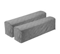 sourcing map 2Pcs Diamond Pattern Stretch Armrest Covers, Soft Armchair Slipcovers Couch Recliner Arm Cover for Chair Sofa Protector, Deep Grey