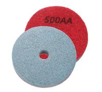 sourcing map 2pcs Diamond Sponge Polishing Pads 3" Dia 500 Grit Emery Sand Fiber Polishing Pad Wet Use Buffing Pad for Stone Concrete Marble Grinder Polisher Buffing Wheel, Red Light Blue