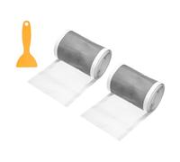 sourcing map 2Pcs Disposable Shower Drain Cover Hair Catcher, 12cm x 10m Self Adhesive Mesh Hair Stopper with Removal Tool for Bathroom Kitchen Linear Drain