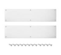 sourcing map 2pcs Door Kick Plate, 4 x 16 Inches Aluminum Kick Plate Door Plate, 2 mm Thickness, for Exterior Front Door or Back Door, Silver