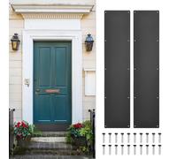 sourcing map 2pcs Door Kick Plate, 6 x 28 Inches Kick Plate Door, Black | Anodized Aluminum Kick Plate Door Plate, 1.5mm (1/16 Inch) Thickness, for Exterior Front Door or Back Door