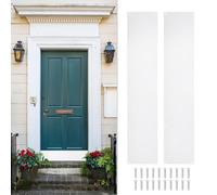 sourcing map 2pcs Door Kick Plate, 6x30ines Kick Plate Door Plate, White | Anodized Aluminum Kick Plate Door Plate, 1.5mm (1/16 Inch) Thickness, for Exterior Front Door or Back Door