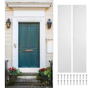 sourcing map 2pcs Door Kick Plate, 8 x 34 Inches Anodized Aluminum Kick Plate Door Plate, 1.5mm (1/16 Inch) Thickness, for Exterior Front Door or Back Door, Silver