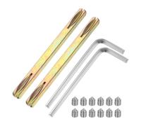 sourcing map 2Pcs Door Knob Spindle, 120mm Long Spare Door Handle Spindle Bar with Hex Screws & Wrench, Square Doors Handles Lock Replacement for Furniture Assembly, DIY Projects, Gold
