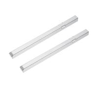 sourcing map 2Pcs Door Knob Spindle, 120mm Spare Door Handle Spindle Bar, Vintage Straight Knob Replacement Parts for Mechanical Locks, Silver Tone