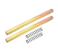 sourcing map 2Pcs Door Knob Spindle, 130mm Spare Door Handle Spindle Bar with Spring, Vintage Straight Knob Replacement Parts for Mechanical Locks, Gold Tone