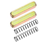 sourcing map 2Pcs Door Knob Spindle, 40mm Spare Door Handle Spindle Bar with Spring, Vintage Straight Knob Replacement Parts for Mechanical Locks, Gold Tone