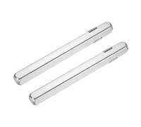 sourcing map 2Pcs Door Knob Spindle, 90mm x 8mm Spare Door Handle Spindle Bar, Vintage Straight Knob Replacement Parts for Mechanical Locks, Silver Tone