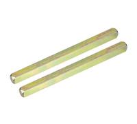 sourcing map 2Pcs Door Knob Spindle, Spare Door Handle Spindle Bar, 110mm Long Door Spindle Replacement Door Handle Parts, Gold