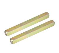 sourcing map 2Pcs Door Knob Spindle, Spare Door Handle Spindle Bar, 80mm Long Door Spindle Replacement Door Handle Parts, Gold