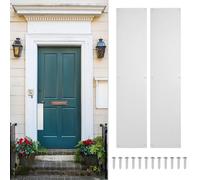 sourcing map 2pcs Door Push Plate, 4 x 16 Inches Anodized Aluminum Push Door Plate Door Kick Plate, 1.5mm (1/16 Inch) Thickness, for Exterior Front Door or Back Door, Silver