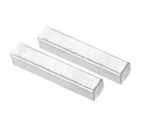 sourcing map 2Pcs Door Spindle Bar, 40mm Long Square Spindle Door, Iron Door Knob Spindle Door Lock Replacement Parts for Most Type Door Knobs, Silver