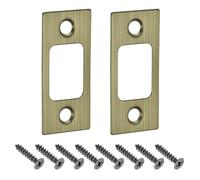 sourcing map 2Pcs Door Strike Plate, 57mm x 25.5mm Stainless Steel Latch Deadbolt Replacement Lock Strike Plate for Door Frame Door Jamb Reinforcement, Bronze