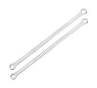 sourcing map 2pcs Double Head Box End Wrench 12 x 13mm 45# Steel Nickel Plating 0 Degree Offset Extra Long Box End Spanner Hand Tool with 12 Tooth for Automotive Repair Maintenance Mechanical