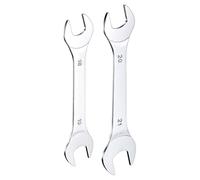 sourcing map 2pcs Double Open End Thin Wrench Set 18×19/20×21mm Metric Super Thin Small Flat Head Wrench Mirror Polished Open Ended Spanner for Automotive Repair Furniture Assembly