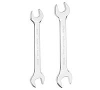 sourcing map 2pcs Double Open End Wrench 22mm x 24mm/27mm x 30mm Metric 15 Degree Offset Angle Small Flat Head Wrench Mirror Polished Open Ended Spanner for Automotive Repair Furniture Assembly
