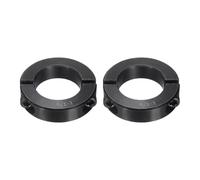 sourcing map 2Pcs Double Split Shaft Collar, 1-1/4" Bore One Piece Clamping Collar 2-1/16" OD 1/2" Thickness Black Oxide Lock Collar Clamp with Set Screws (1045 Steel)