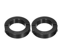 sourcing map 2Pcs Double Split Shaft Collar, 1-7/8" Bore One Piece Clamping Collar 2-7/8" OD 11/16" Thickness Black Oxide Lock Collar Clamp with Set Screws (1045 Steel)