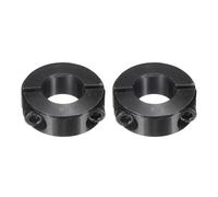 sourcing map 2Pcs Double Split Shaft Collar, 5/8" Bore One Piece Clamping Collar 1-5/16" OD 7/16" Thickness Black Oxide Lock Collar Clamp with Set Screws (1045 Steel)