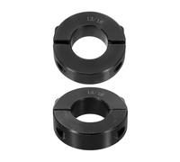 sourcing map 2pcs Double Split Shaft Collar for 13/16" Shaft, Two-Piece Clamping Collar, 1-5/8" OD, 1/2" Width, Black Oxide Steel Lock Collar Clamp, Set Screw Style