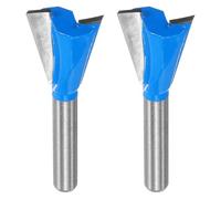 sourcing map 2pcs Dovetail Router Bit 3/4" Diameter 1/4" Shank Tungsten Carbide 14 Degree Dovetail Joint Drill Bit for Box Drawer Cabinet Joints Fine Woodworking