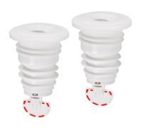 sourcing map 2Pcs Drain Pipe Seal Ring, Silicone Ring Washing Machine Sealing Plug Suitable for 40mm/1.57" PVC Drainage Pipes in Laundry Room Bathroom Bathtub, White