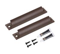 sourcing map 2Pcs Drawer Pulls Handles, 4.7inch Aluminum Alloy Window Sash Lift Handle Finger Pulls with Mounted Screw Glue for Sliding Window Kitchen Closet Drawer, Coffee