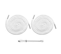 sourcing map 2pcs Drawstring Cords 51" Replacement Drawstring Hoodie String Sewing Tool with Easy Threader for Hoodie Sweatpants Jackets Pants Hats Coats Bags, White