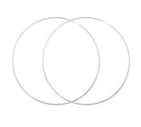 sourcing map 2Pcs Dream Catcher Rings, 7.9" Metal Hoops for Crafts Wreath Hoop Rings for Wall Hanging Crafts Home Decorations DIY Wedding Wreath Decor, Silver 7.7"