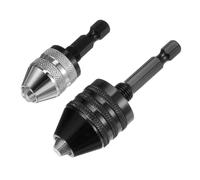 sourcing map 2pcs Drill Chucks, 0.3-3.6mm 0.6-8mm Capacity 3-Jaw Keyless Chuck with SDS-Plus Hex Shank for Impact Driver Cordless Drill