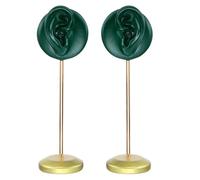 sourcing map 2pcs Earring Display Stand, Left Right Ear Shape Earring Holder Ear Stud Organizer for Photography Jewelry Props, Green