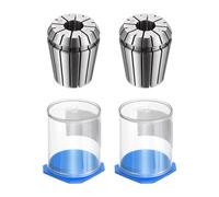 sourcing map 2pcs ER32 Spring Collet 1/2" Chuck 0.008 High Precision 65Mn Spring Steel for CNC Milling Lathe Tool Engraving Machine