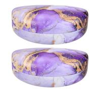 sourcing map 2pcs Eyeglass Case PU Leather Glasses Case Anti Scratch Glasses Case Hard Shell Eyeglasses Protector Cases Portable Sunglass Case for Women Men, Purple