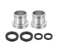 sourcing map 2Pcs Faucet Aerator Adapter, M18 Male to M22 Male with Washer, 18mm Length