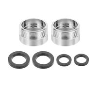 sourcing map 2Pcs Faucet Aerator Adapter, M20 Female to M22 Male with Washer, 13mm Length