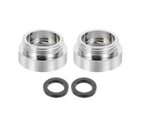 sourcing map 2Pcs Faucet Aerator Adapter, M24 Female to M22 Male with Washer, 13mm Length