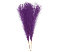 sourcing map 2pcs Faux Pampas Grass 17 Inch 10 Stem Artificial Fake Dried Pampas Grass Decor for Floor Vase Filler, Wedding Decoration, Home Decoration, Dark Purple