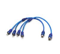 sourcing map 2Pcs Female to 2 Male RCA Splitter Adapter Y Cable Wire for Car
