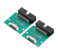 sourcing map 2pcs FFC FPC Connector Board 16 Pin 0.5mm Socket to 2.54mm Double Row Right Angel DC3 Male Pin Header Strip Adapter, PCB Converter Board for LCD TVs/Digital Cameras/Laptops