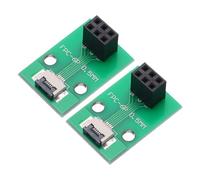 sourcing map 2pcs FFC FPC Connector Board 5 Pins 0.5mm Socket to 2.54mm Double Row Female Header Strip Adapter, PCB Converter Board for LCD TVs/Digital Cameras/Laptops