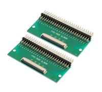 sourcing map 2pcs FFC FPC Connector Board 50 Pin 0.5mm Socket to 2.54mm Double Row Right Angle Pin Header Strip Adapter, PCB Converter Board for LCD TVs/Digital Cameras/Laptops