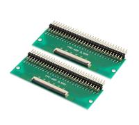 sourcing map 2pcs FFC FPC Connector Board 60 Pin 0.5mm Socket to 2.54mm Double Row Right Angle Pin Header Strip Adapter, PCB Converter Board for LCD TVs/Digital Cameras/Laptops