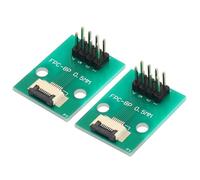 sourcing map 2pcs FFC FPC Connector Board 8 Pin 0.5mm Socket to 2.54mm Double Row Male Pin Header Strip Adapter, PCB Converter Board for DVD Player/Digital Cameras/Laptops