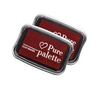 sourcing map 2pcs Finger Ink Pad for Rubber Stamps Craft, 18 x 30" Washable Pigment Ink Pad Stamps for Footprint Handprint Stamping Paper Wood Fabric Scrapbooking, Dark Red