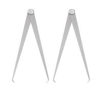 sourcing map 2pcs Firm Joint Inside Caliper 200mm 8 Inch Tool Steel Firm Friction Joint Internal Measurement Tool for Carving Shaping Modeling, Silver