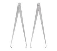sourcing map 2pcs Firm Joint Inside Caliper 300mm 12 Inch Tool Steel Firm Friction Joint Internal Measurement Tool for Carving Shaping Modeling, Silver