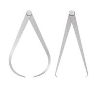 sourcing map 2pcs Firm Joint Inside/Outside Caliper 200mm 8 Inch Tool Steel Firm Friction Joint Internal Measurement Tool for Carving Shaping Modeling, Silver